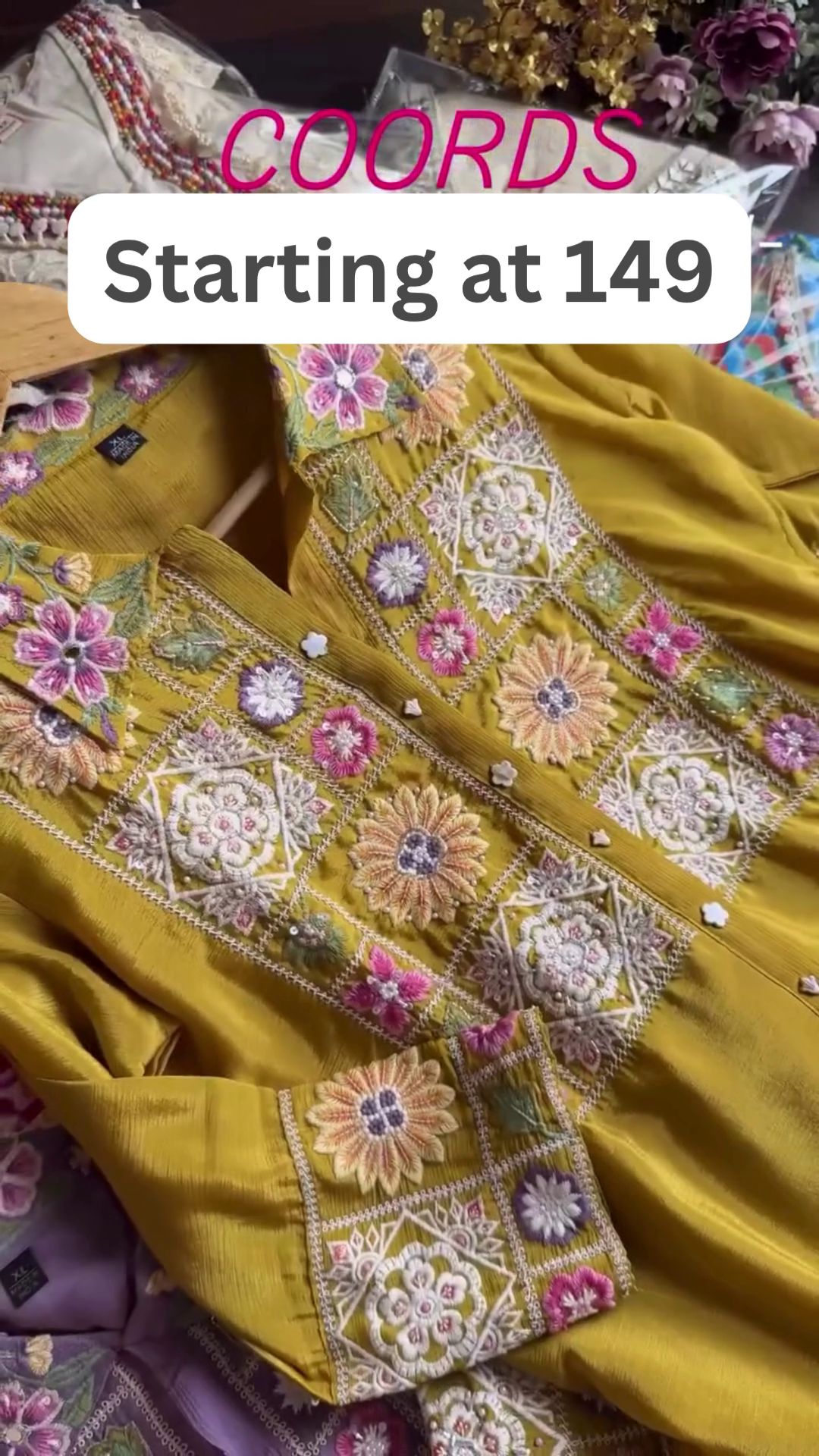 Designer Embroidered Co-ord Sets – Starting at 149 | Trendy Floral Collection - Image 2