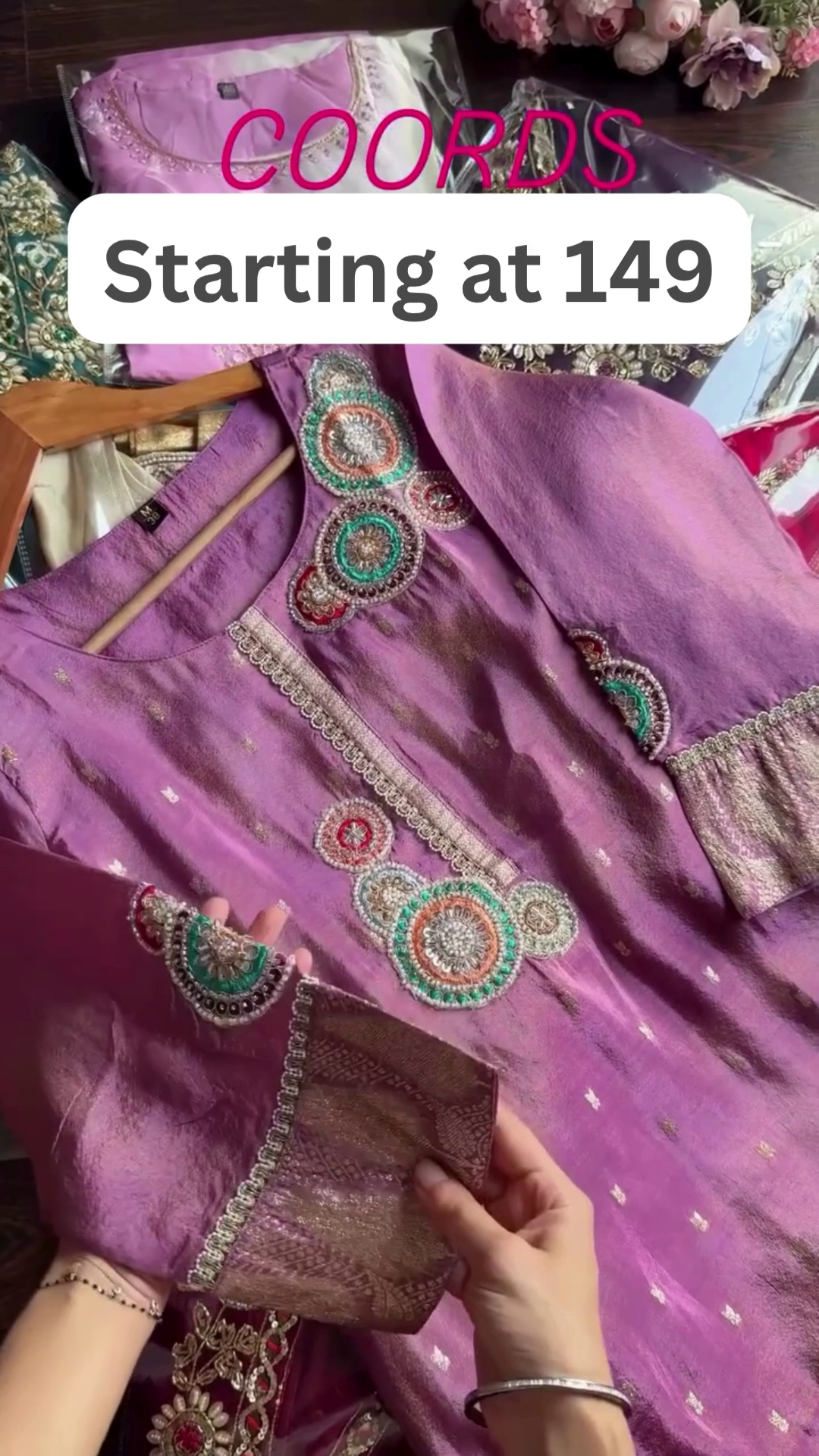Designer Embroidered Co-ord Sets – Starting at 149 | Trendy Floral Collection - Image 8