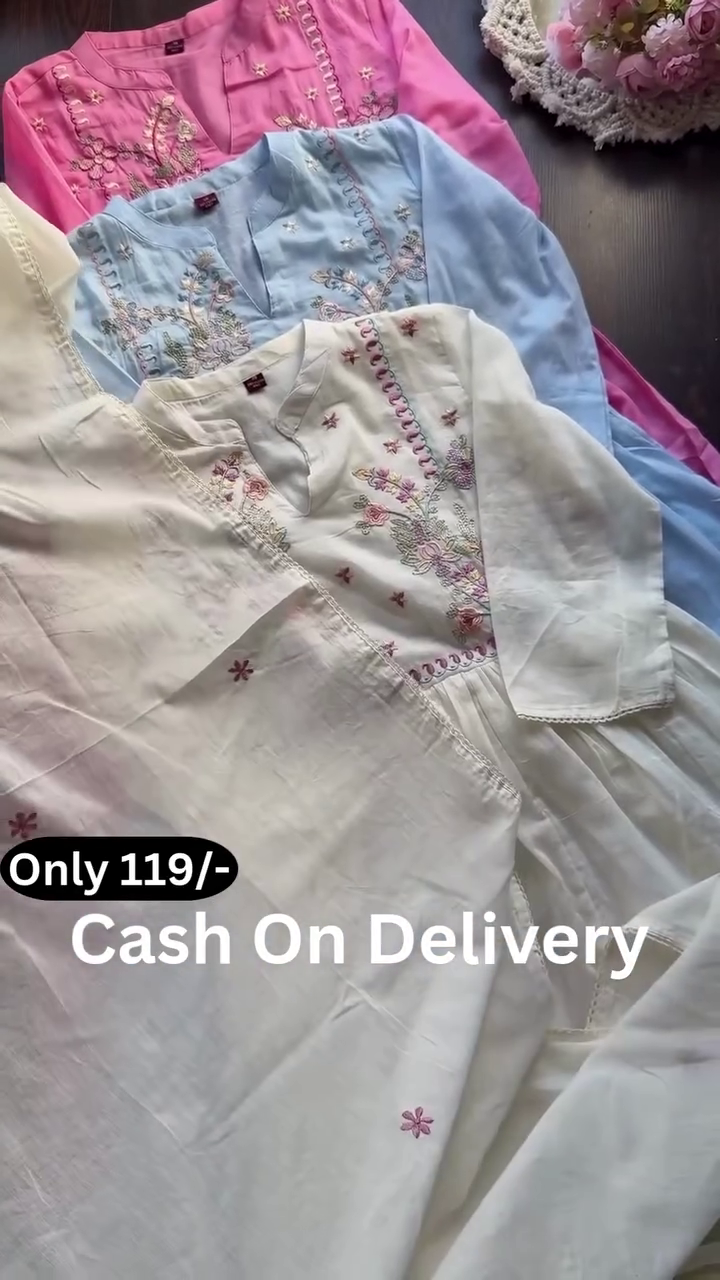 Elegant Pastel Embroidered Kurta Collection – Soft Hues, Timeless Charm