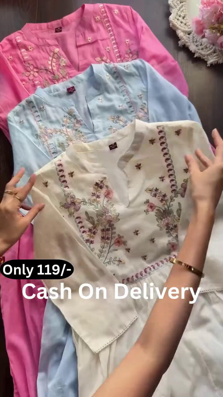 Elegant Pastel Embroidered Kurta Collection – Soft Hues, Timeless Charm - Image 4
