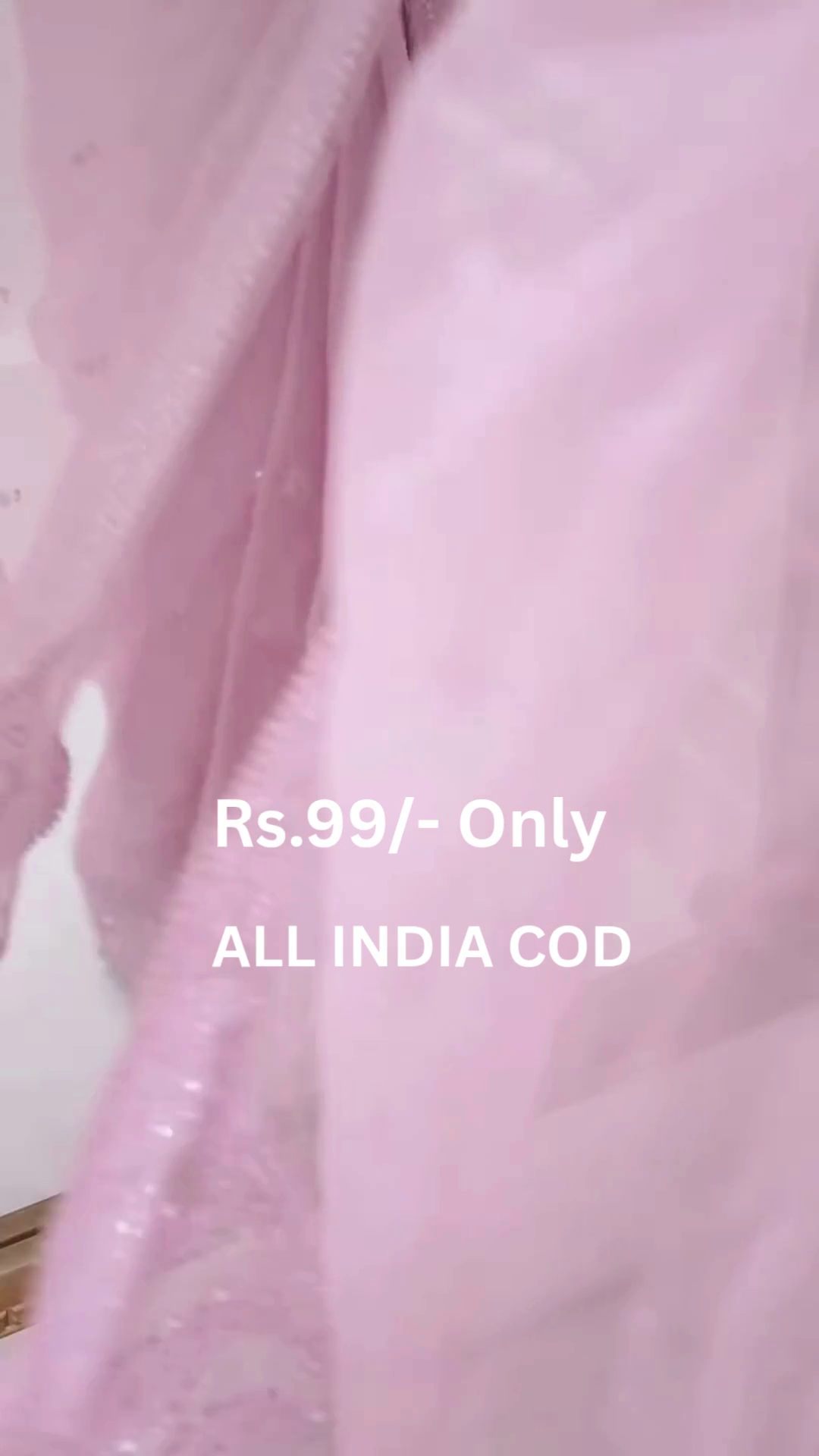 Blush Pink Saree with Delicate Embellished Border - Image 6