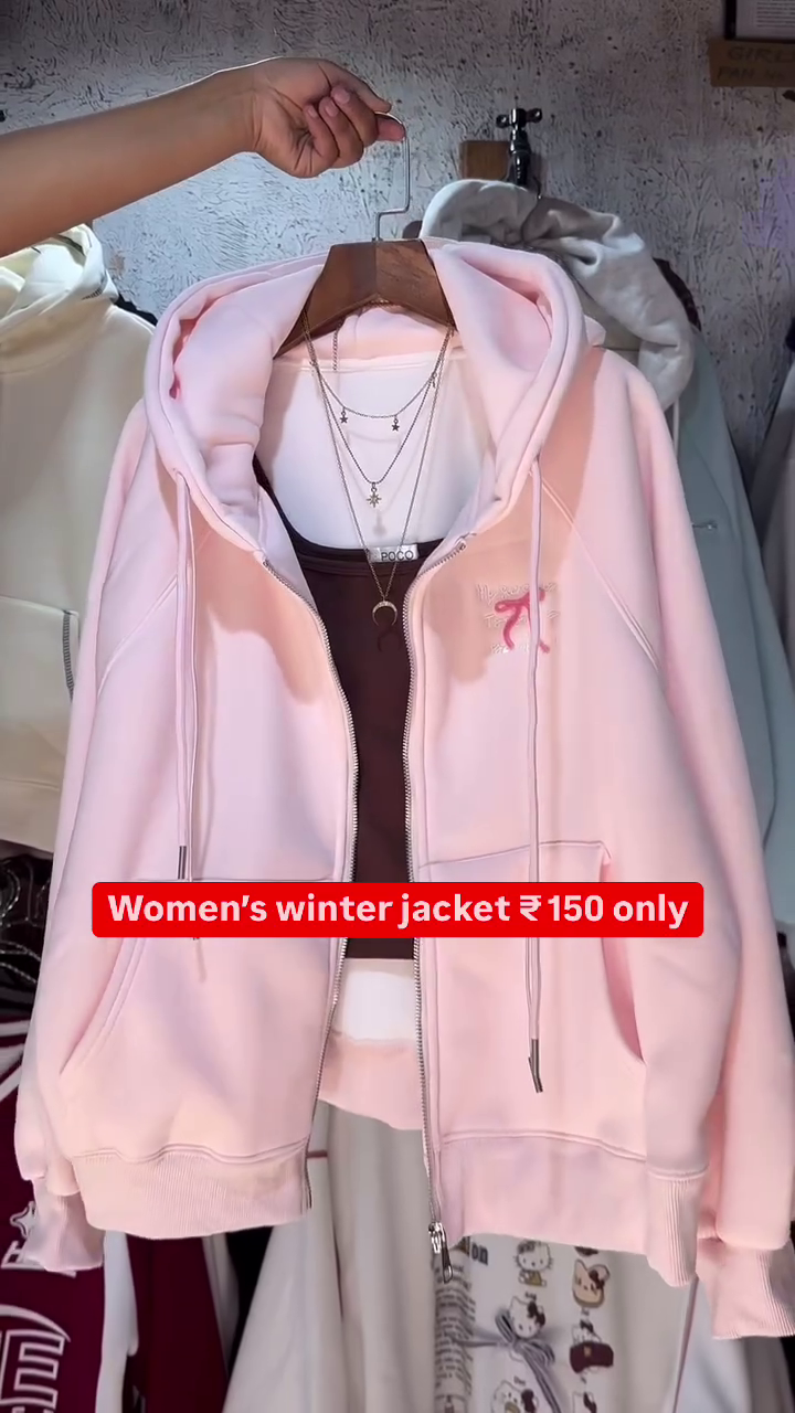 Women’s Winter Jacket – Cozy Zip Hoodie at Just ₹150 - Image 4