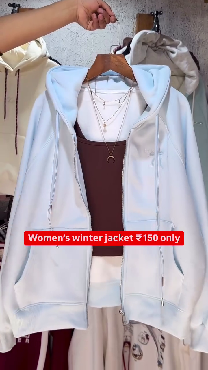 Women’s Winter Jacket – Cozy Zip Hoodie at Just ₹150 - Image 2