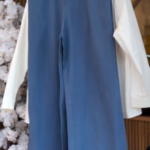 Modern Blue Wide-Leg Trousers for Contemporary Styling