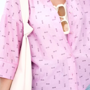 Trendy Pink Printed Button-Down Shirt with Casual Flair