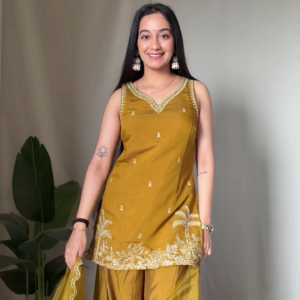 Mustard Yellow Festive Suit with Graceful Dupatta