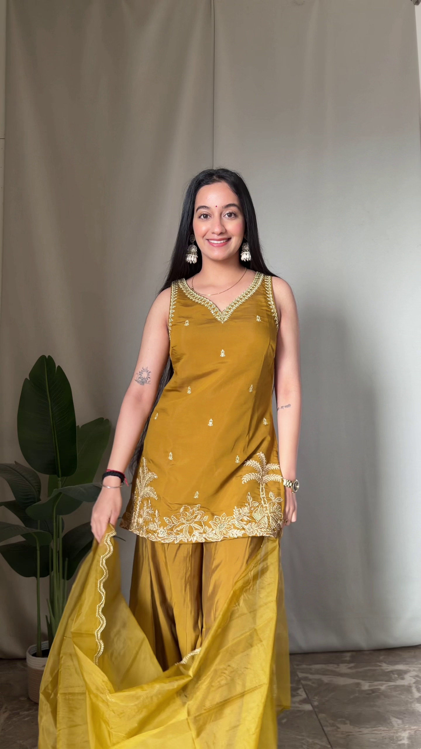 Mustard Yellow Festive Suit with Graceful Dupatta