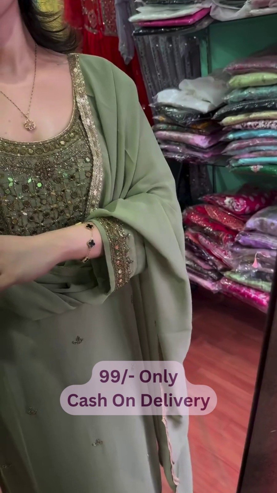 Premium Embroidered Suit – Graceful Ethnic Look - Image 3
