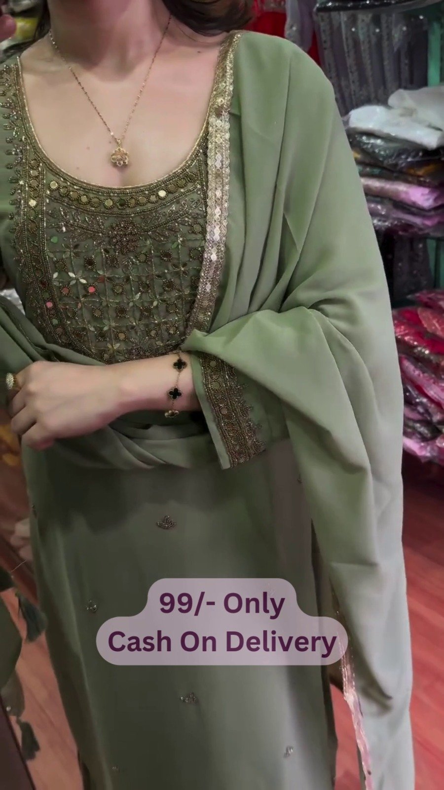 Premium Embroidered Suit – Graceful Ethnic Look - Image 6