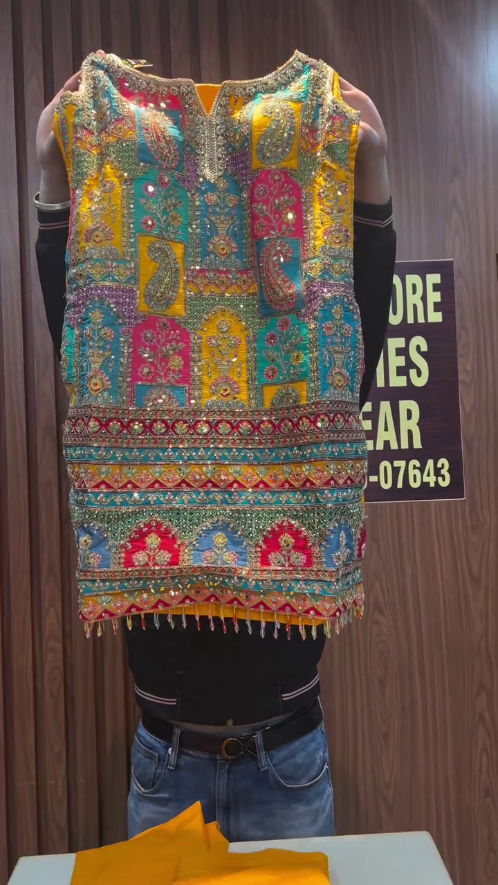 Multicolor Heavy Embroidered Designer Kurti